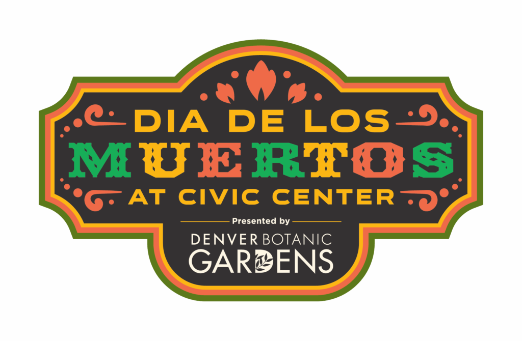 Dia de los muertos at civic center logo